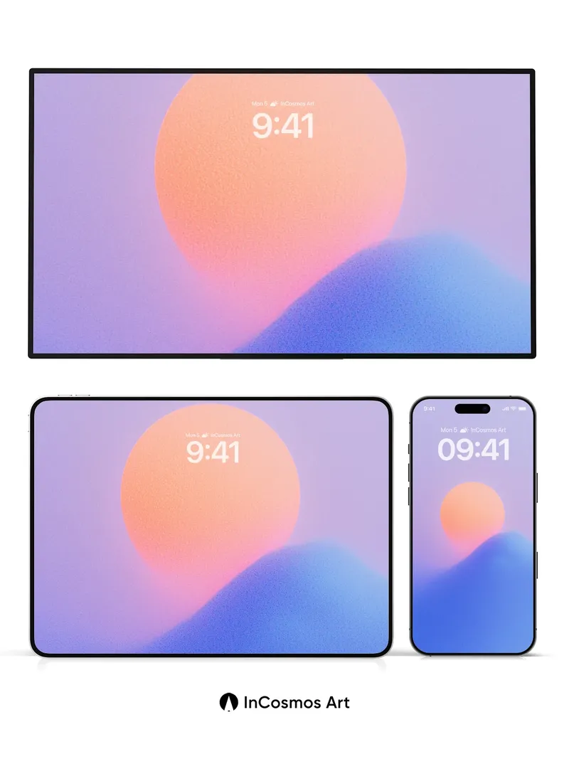 Serene Horizon Wallpaper with Soft Gradient Hues