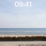 Serenity Stone Wallpaper with Ocean Horizon wallpaper for iPhone, iPad & Mac