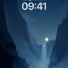 Moonlit Cascade Wallpaper with Starlit Veil wallpaper for iPhone, iPad & Mac