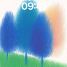 Whispering Blue Trees Wallpaper with Soft Light Hues wallpaper for iPhone, iPad & Mac