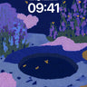 Nocturnal Bloom Wallpaper with Whispers of Gold wallpaper for iPhone, iPad & Mac