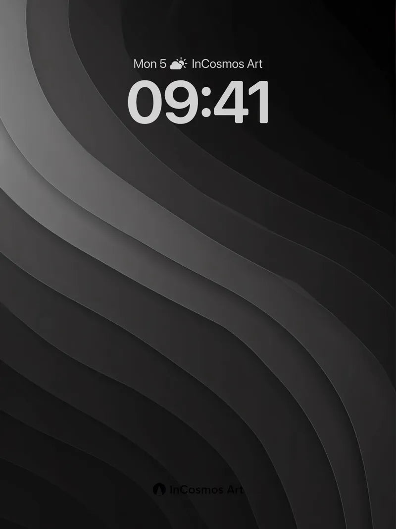 Shadow Weave Wallpaper with Floating Curves