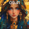 Sacred Mosaic Wallpaper with Golden Halo wallpaper for iPhone, iPad & Mac