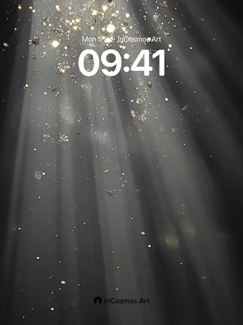 Luminous Dust Wallpaper with Celestial Rays