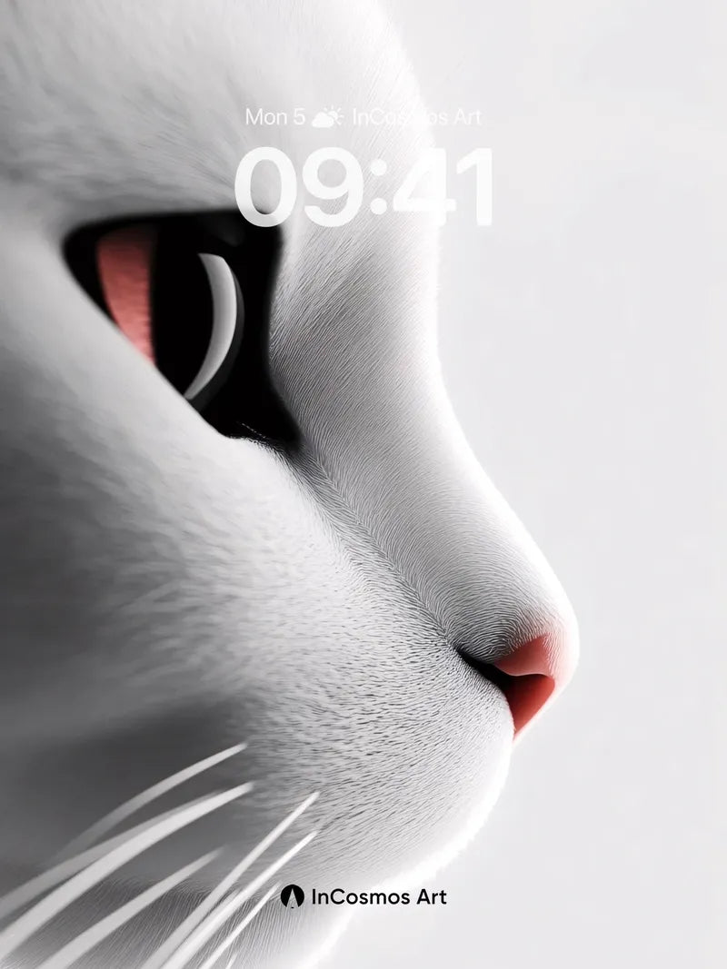 Silent Gaze Wallpaper with Velvet Whiskers