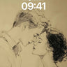 Whispering Lines Wallpaper with Intimate Sketch wallpaper for iPhone, iPad & Mac