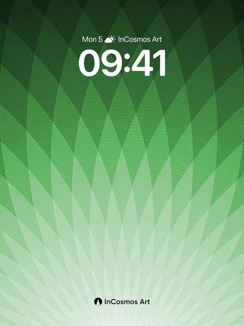 Emerald Fanfare Wallpaper with Radiant Geometry