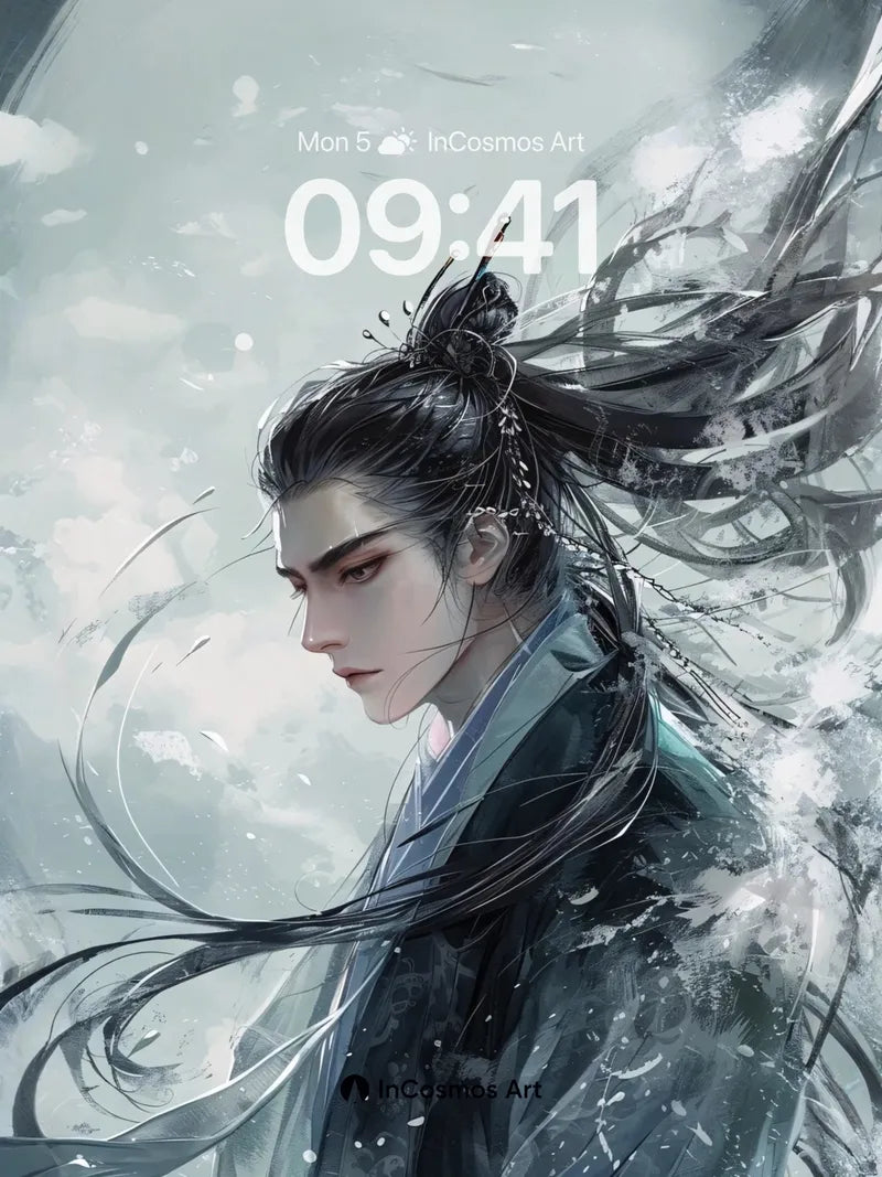 Frostwhisper Portrait Wallpaper with Ethereal Drift