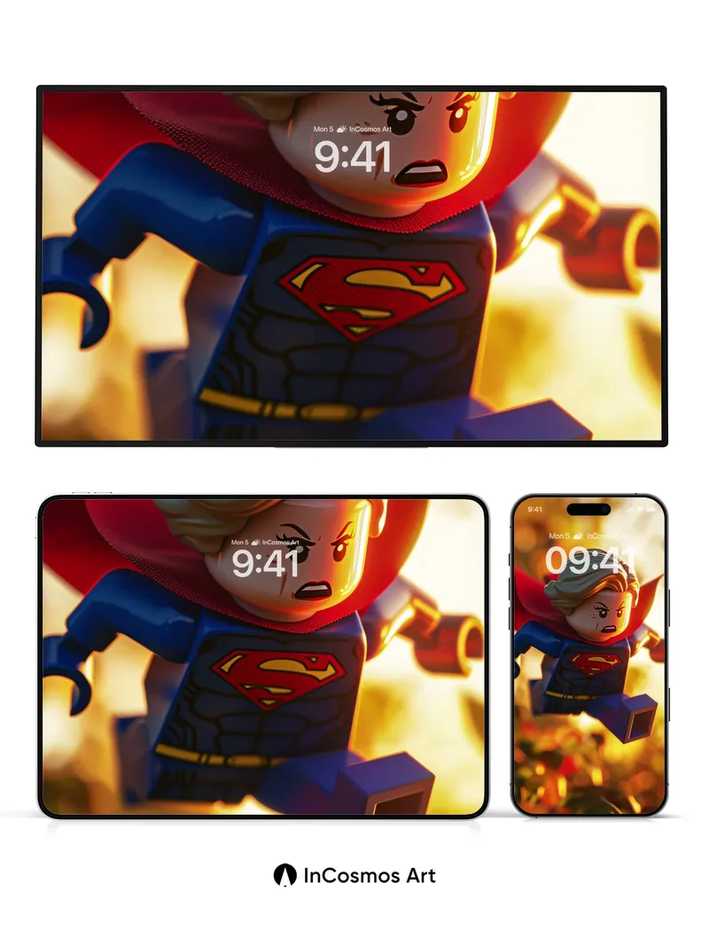 Fierce Flight Wallpaper with Lego Heroic Grace