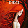 Crimson Whisper Wallpaper with Living Hair wallpaper for iPhone, iPad & Mac