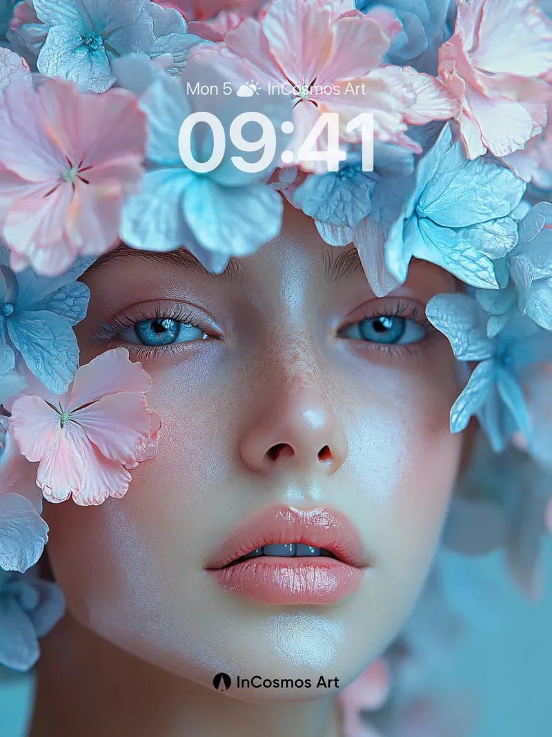 Serene Bloom Wallpaper with Ethereal Petals wallpaper for iPhone, iPad & Mac