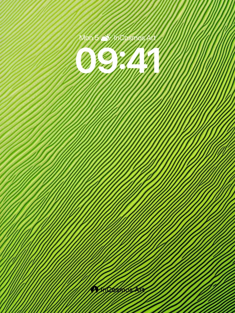 Serpentine Light Wallpaper with Luminous Green Veins