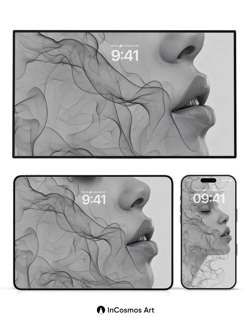 Serenity Smoke Wallpaper with Ethereal Lines