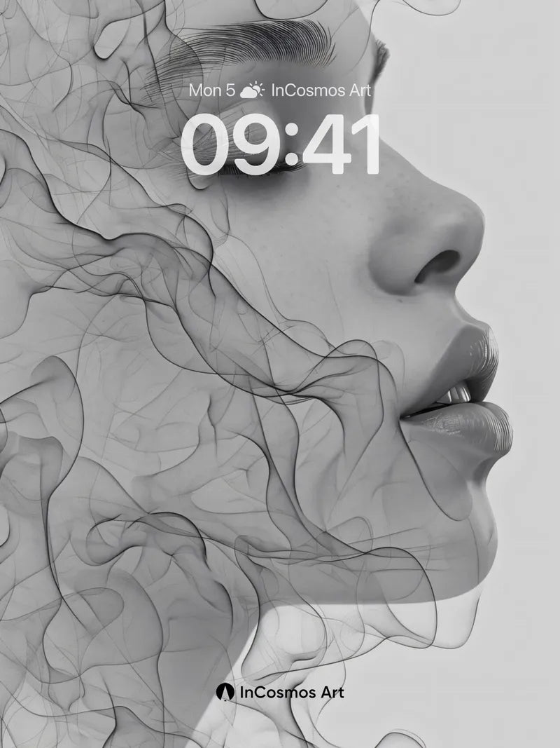 Serenity Smoke Wallpaper with Ethereal Lines
