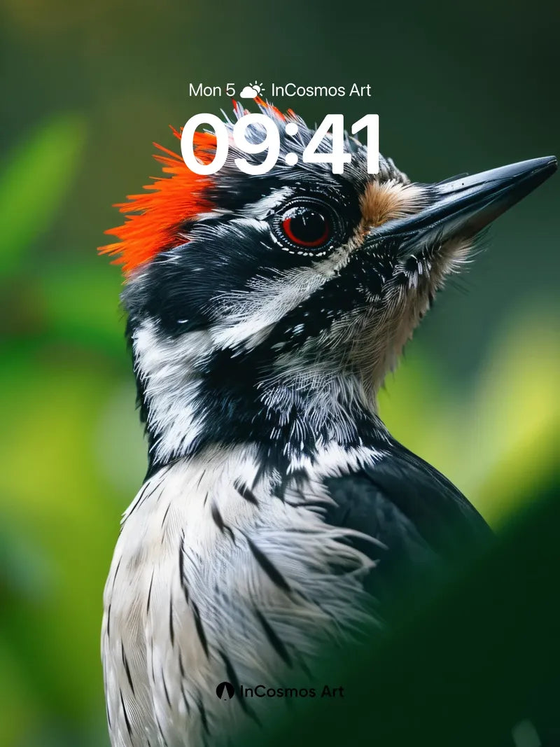 Fierce Feathered Wallpaper with Crimson Crown