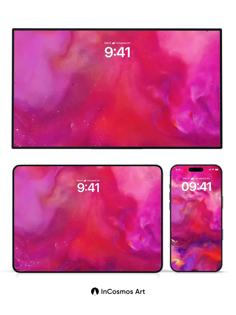 Luminous Storm Wallpaper with Cosmic Swirls