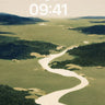Winding River Valley Aerial Wallpaper