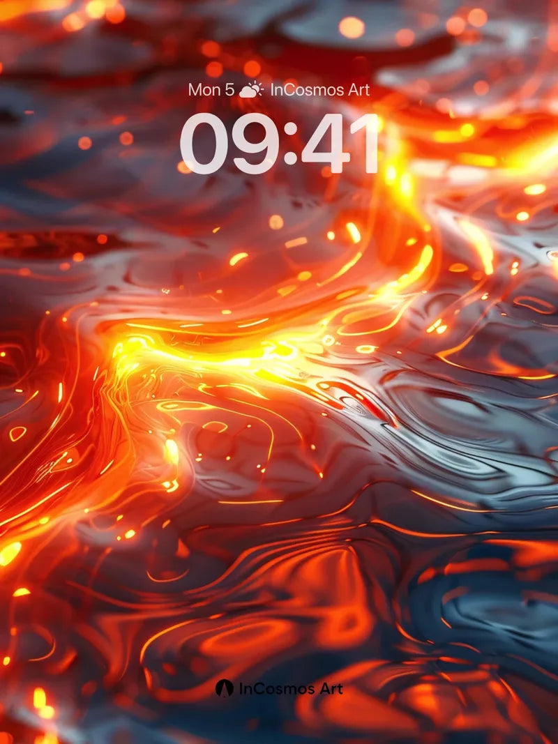 Lava Pulse Wallpaper with Molten Veins