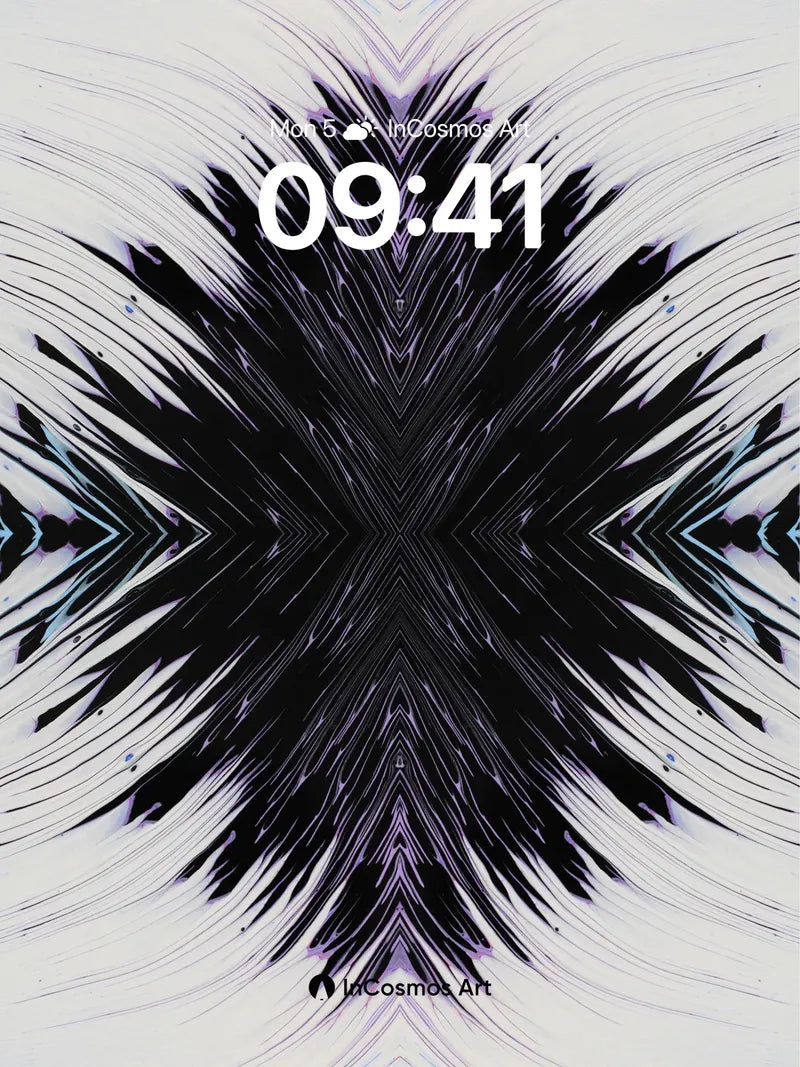 Fractal Shadow Wallpaper with Radiant Geometry