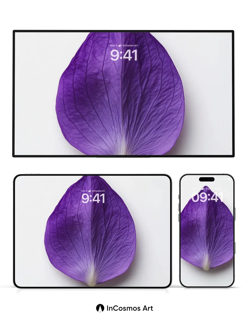 Velvet Petal Wallpaper with Hidden Veins