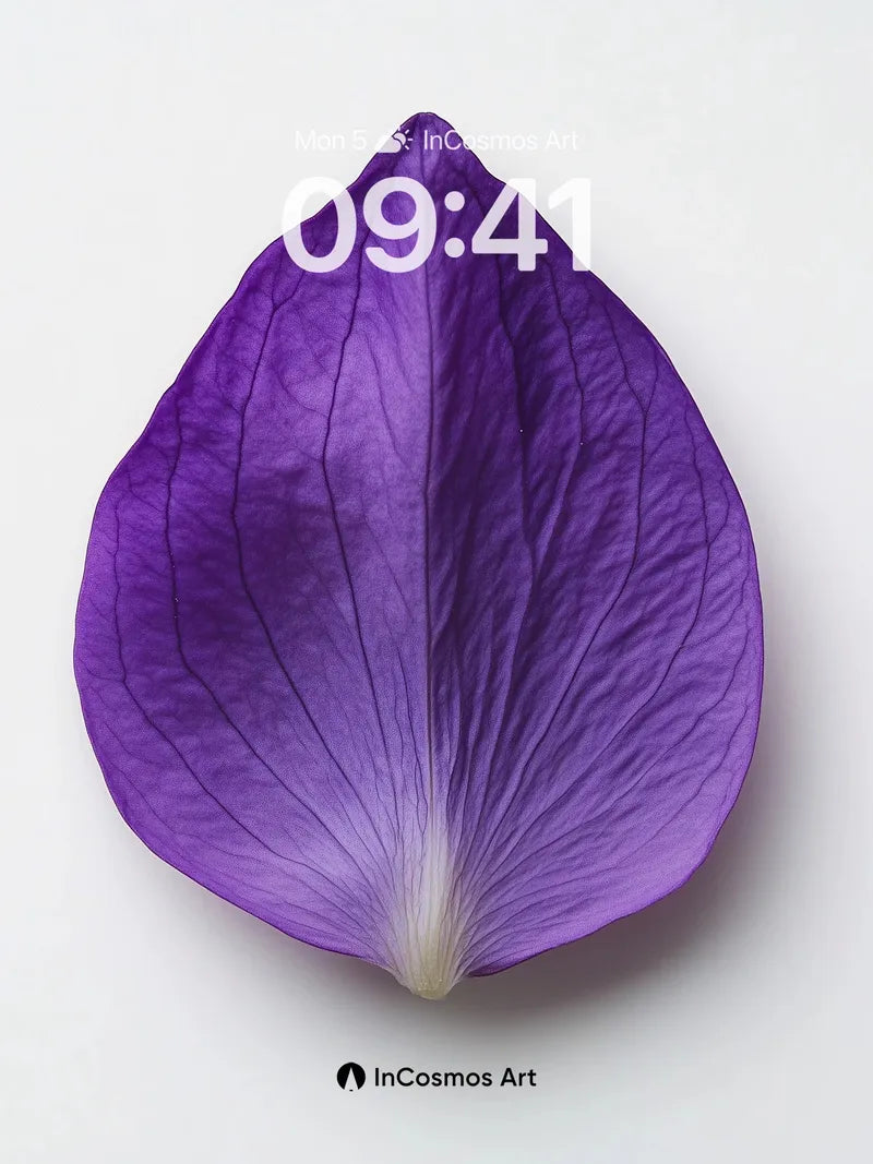 Velvet Petal Wallpaper with Hidden Veins