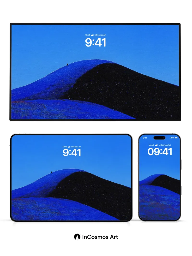 Silent Summit Wallpaper in Midnight Hues