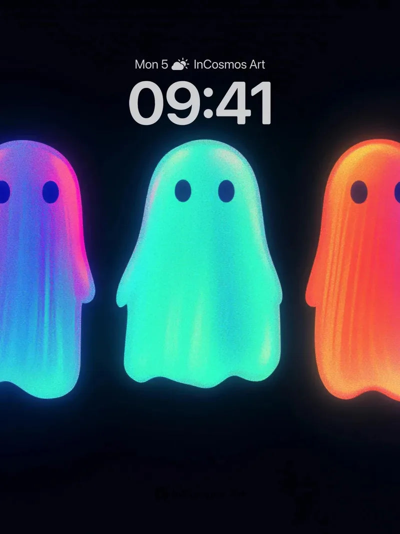 Neon Phantom Wallpaper with Chromatic Pulse