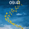 Serenity Flight Wallpaper with Golden Ribbons wallpaper for iPhone, iPad & Mac