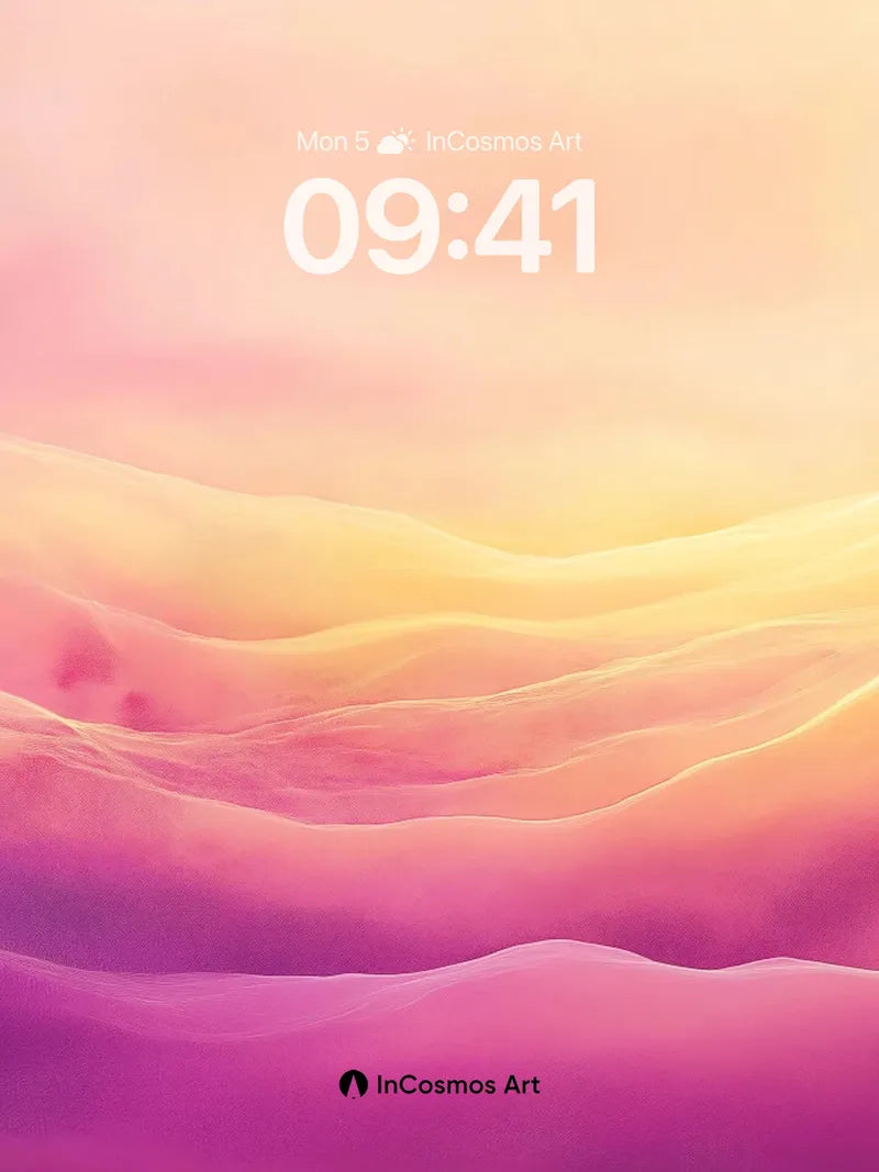 Surreal Dune Wallpaper with Floating Light