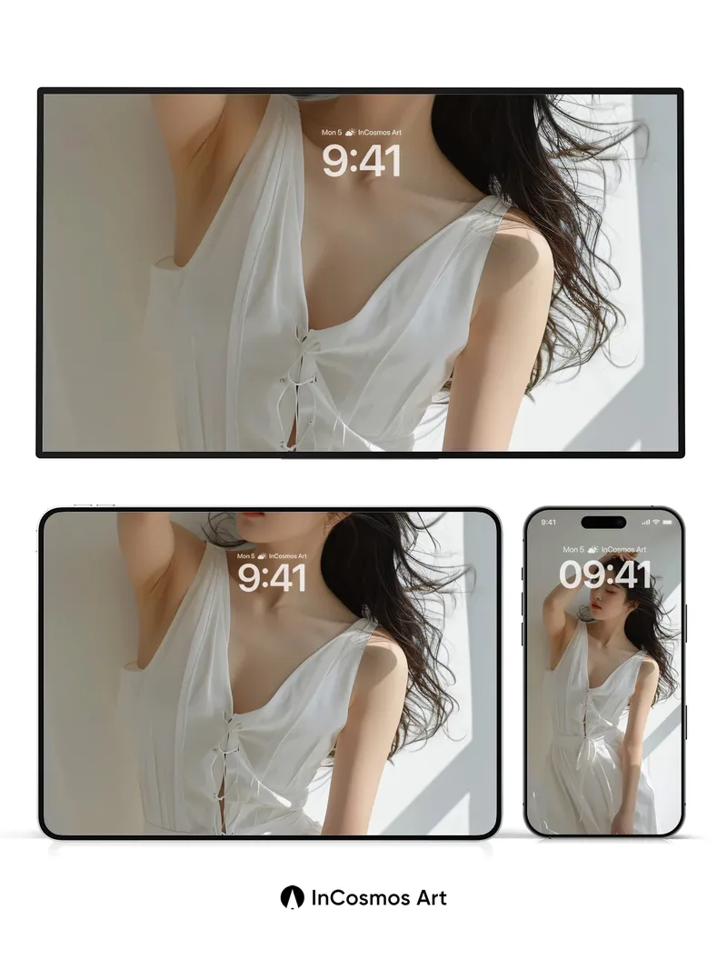 Sunlit Serenity Wallpaper with Whispering Fabric