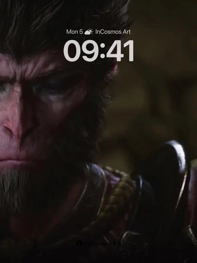 Shadowed Primate Wallpaper with Mythic Armor