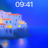 Luminous Cliffside Wallpaper with Floating Light wallpaper for iPhone, iPad & Mac