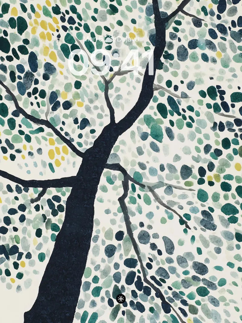 Forest Canopy Watercolor Leaf Pattern Wallpaper