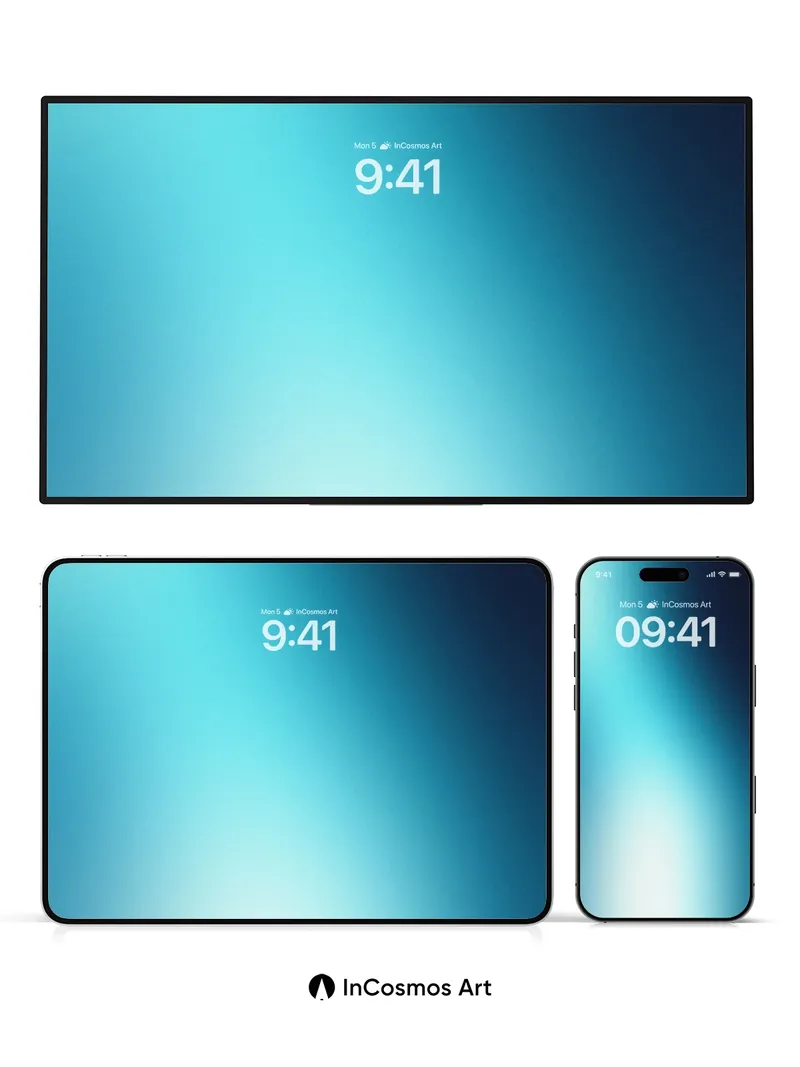 Serene Gradient Wallpaper with Ethereal Light Flow