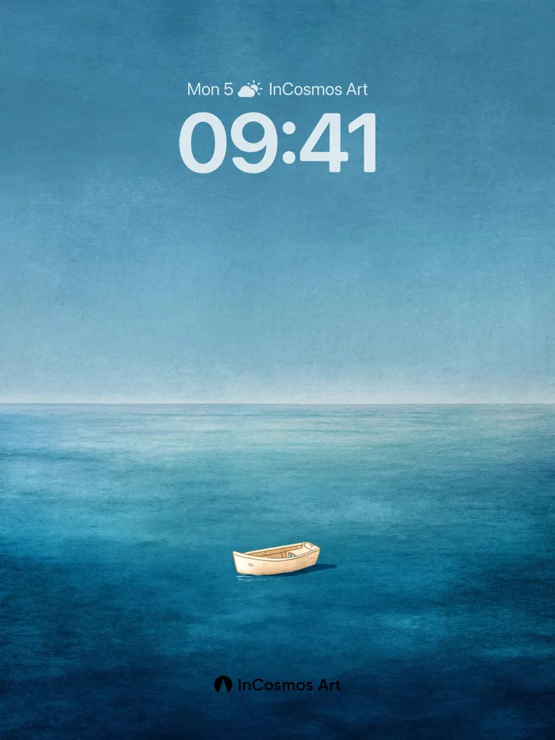 Solitary Drift Wallpaper with Infinite Horizon wallpaper for iPhone, iPad & Mac