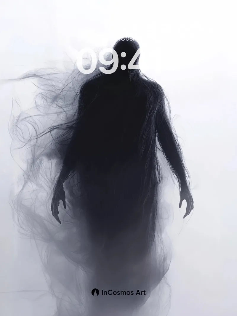 Shadow Veil Wallpaper with Whispering Hair