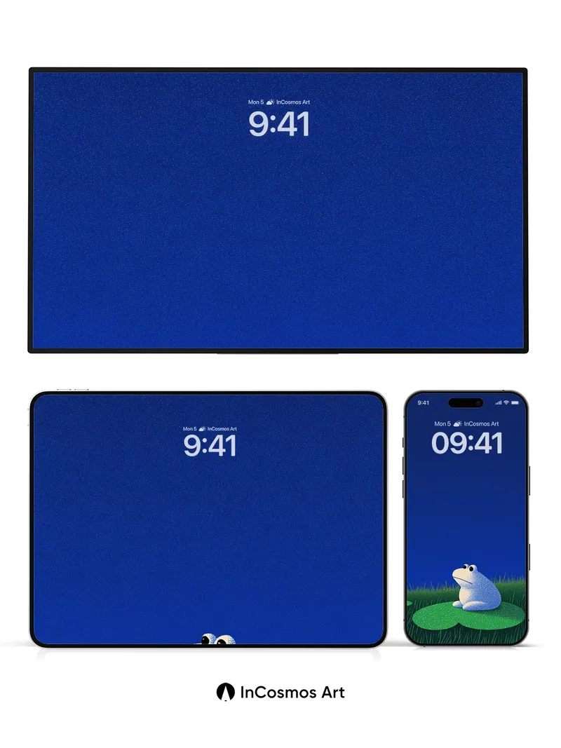 Nightwatch Frog Wallpaper with Speckled Glow