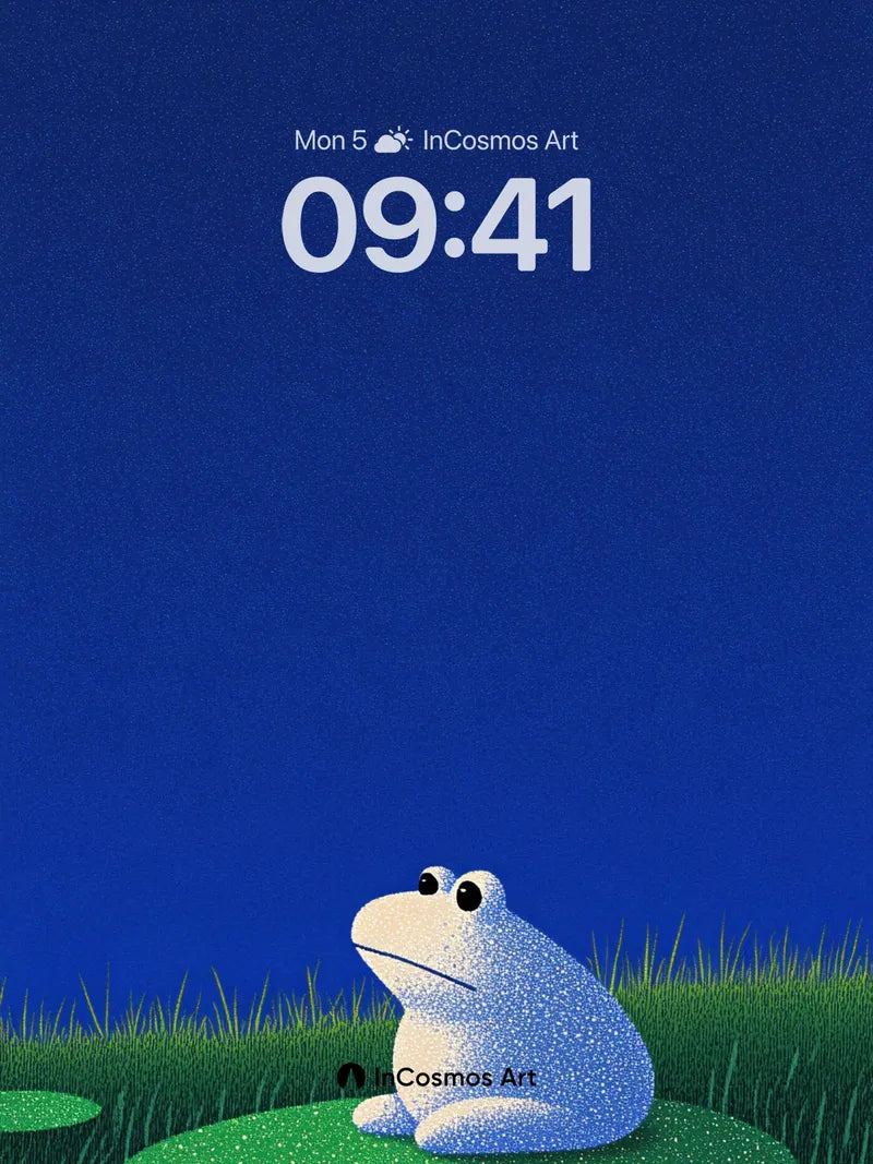 Nightwatch Frog Wallpaper with Speckled Glow