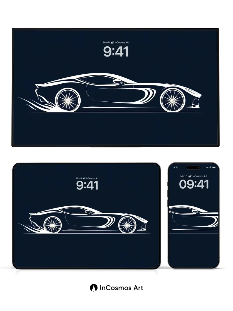 Silent Velocity Wallpaper with Phantom Lines