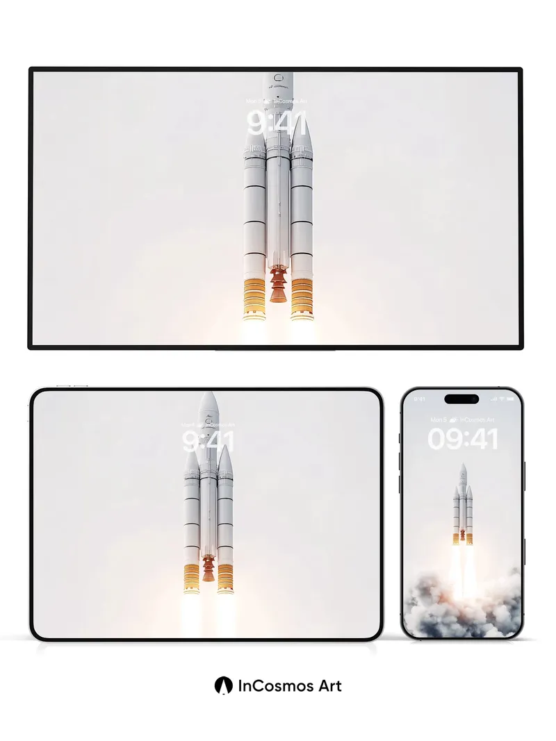 Ascendant Flame Wallpaper with Celestial Lift