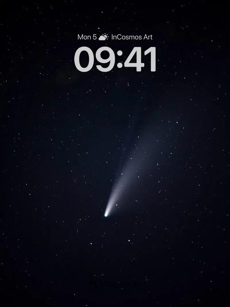 Cosmic Whisper Wallpaper with Starlit Tail