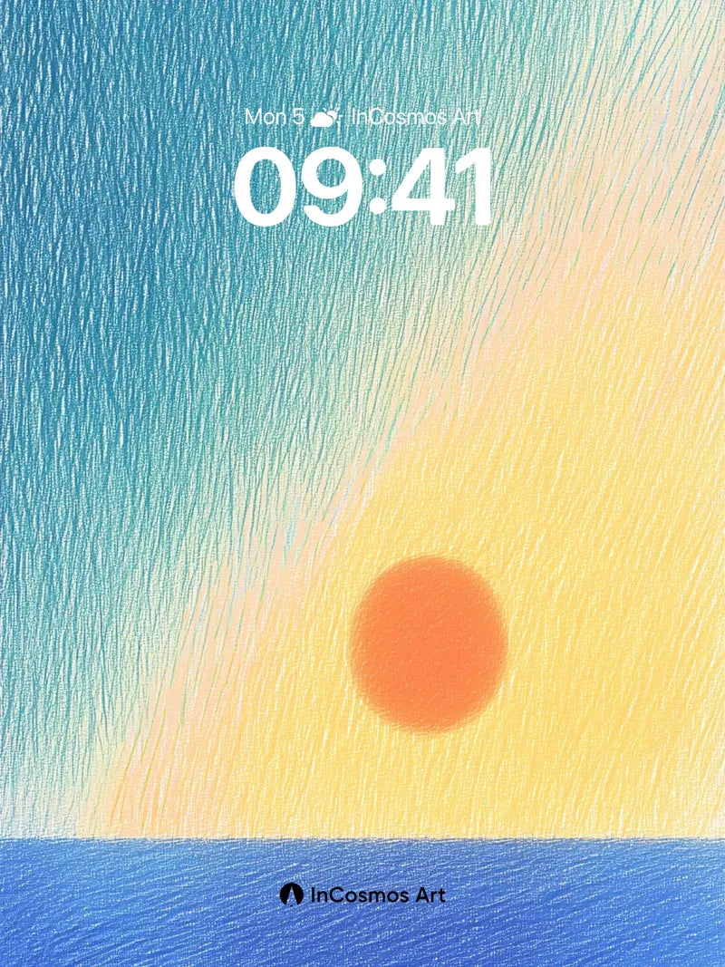 Serene Horizon Wallpaper with Sunlit Strokes