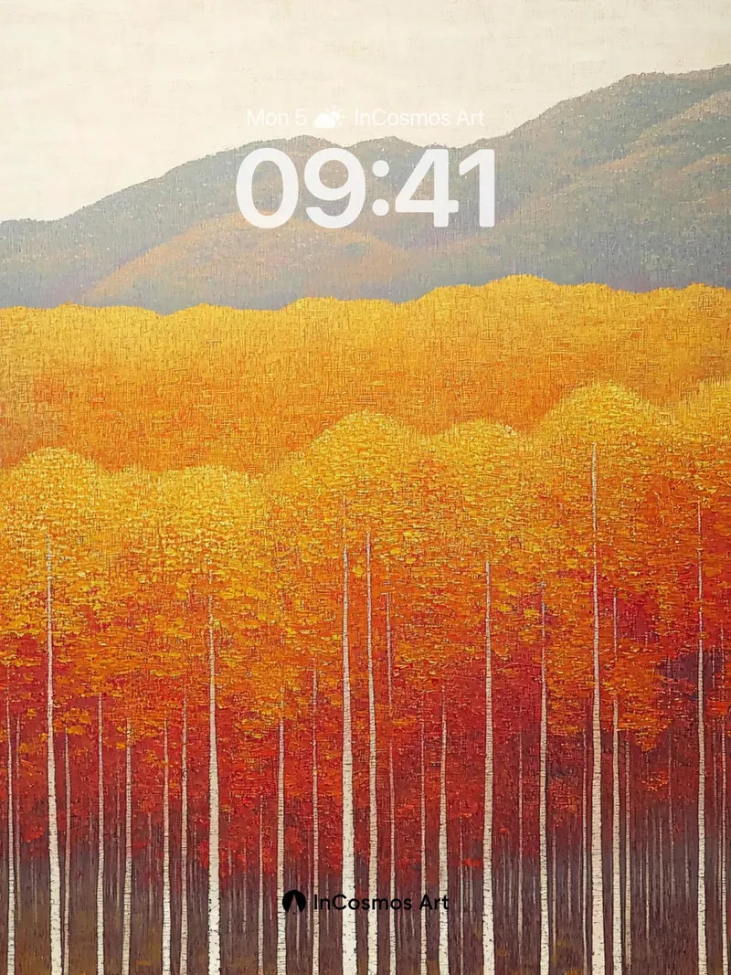 Autumn Hush Wallpaper with Golden Canopy