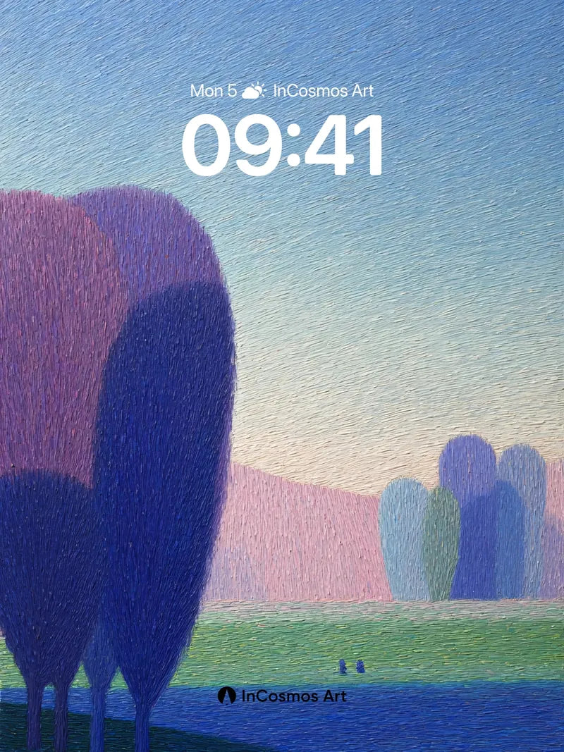 Serenity Bloom Wallpaper with Whispering Trees