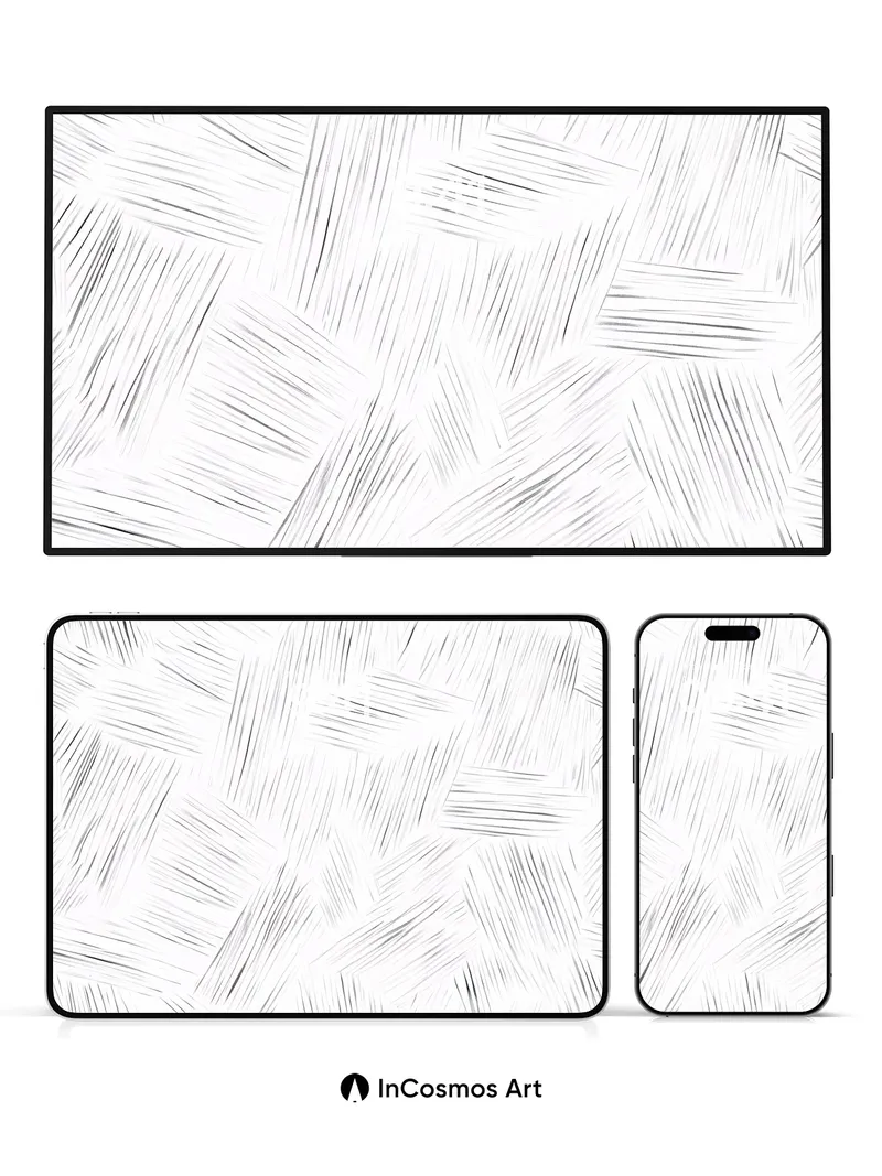 Whispering Grid Wallpaper with Inked Lines