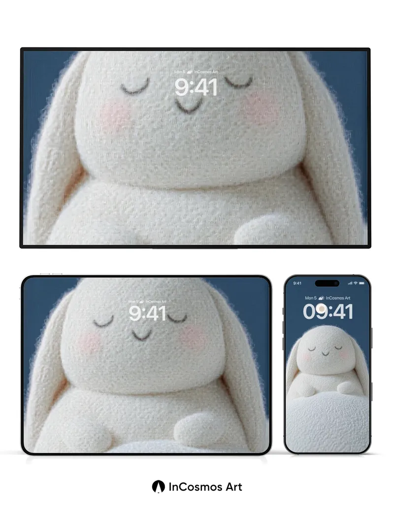 Serenity Bunny Wallpaper with Moonlit Hush