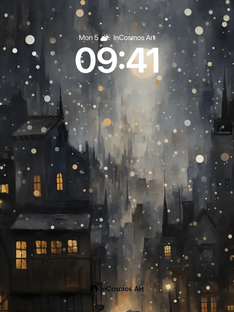 Moonlit Whispers Wallpaper with Falling Light