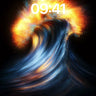 Cosmic Surge Wallpaper with Fiery Crest wallpaper for iPhone, iPad & Mac