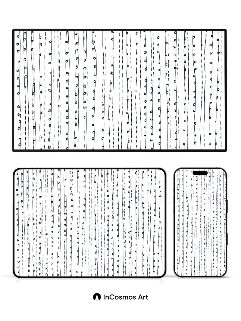 Whispering Lines Wallpaper with Dotted Rain