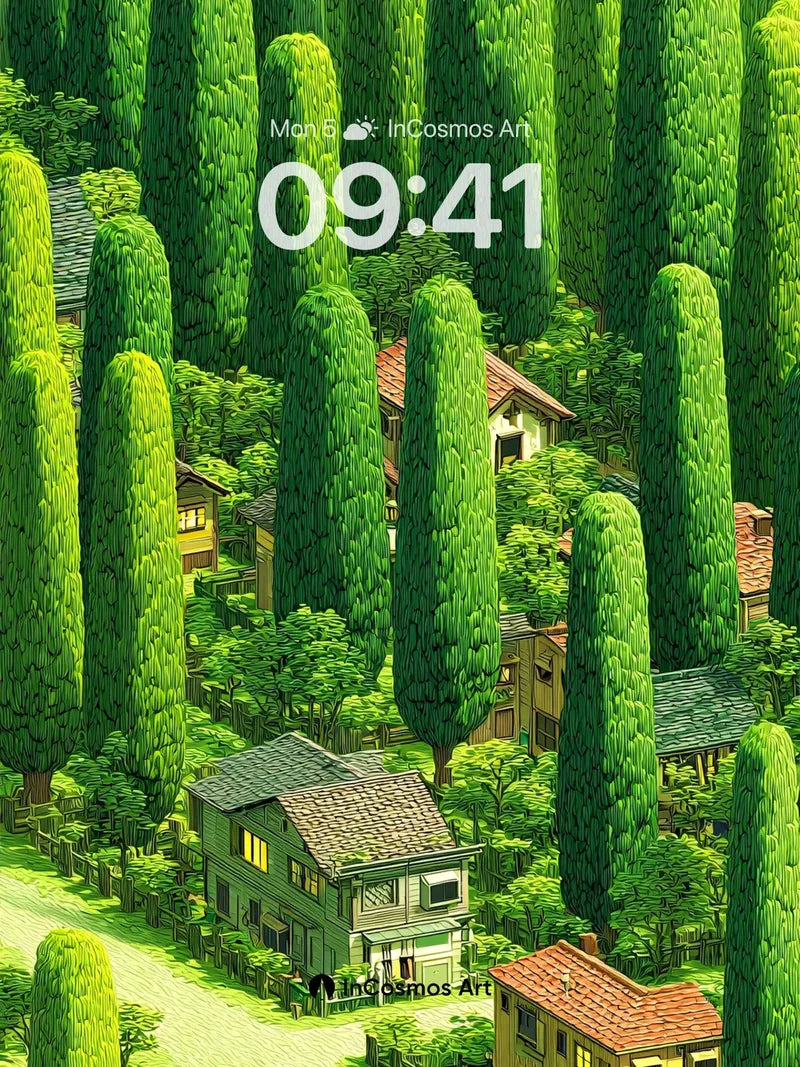Whispering Canopy Wallpaper with Hidden Villages wallpaper for iPhone, iPad & Mac